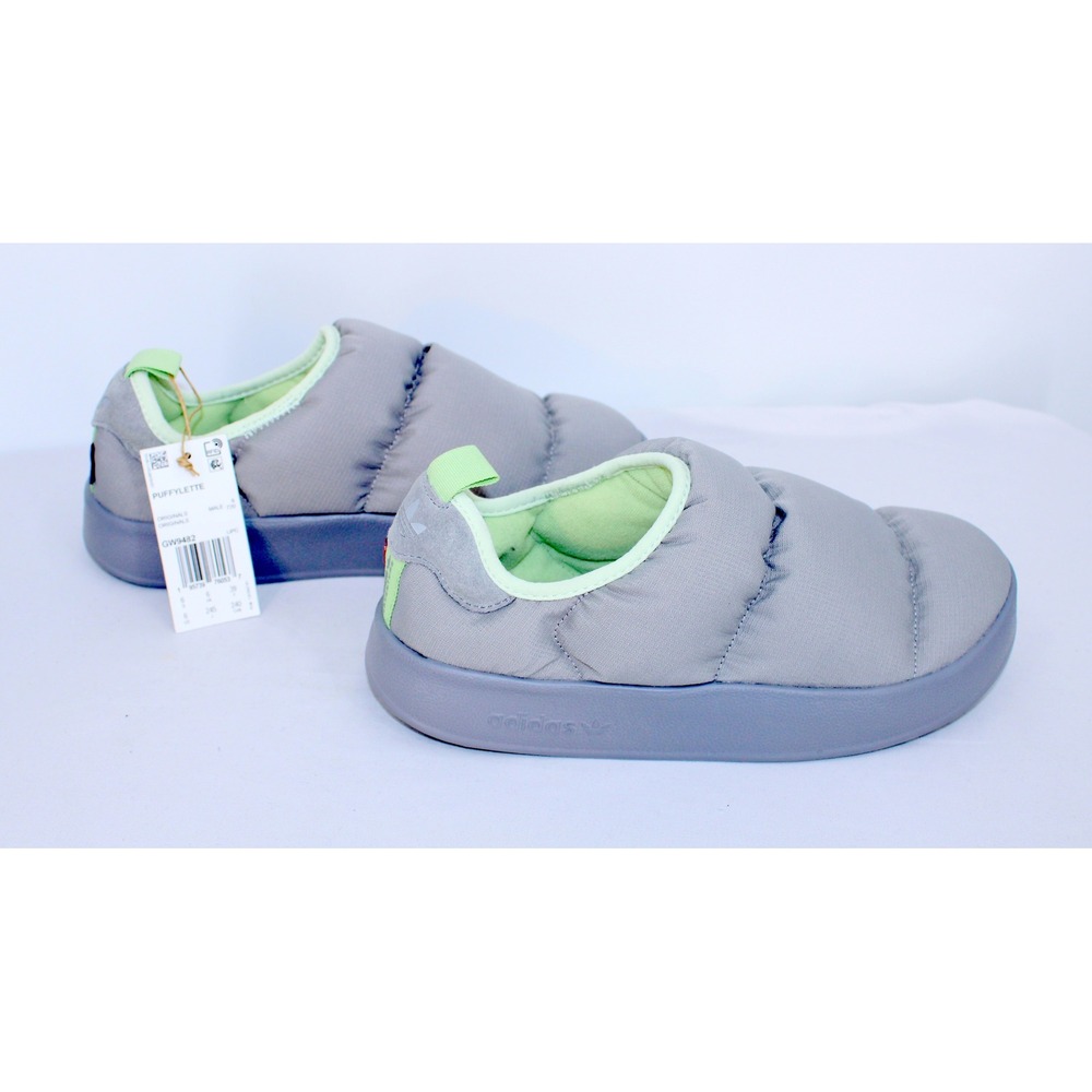 Adidas Puffylette Originals Adventure Grey Lime Green GW9482 Mens 6 Shoes